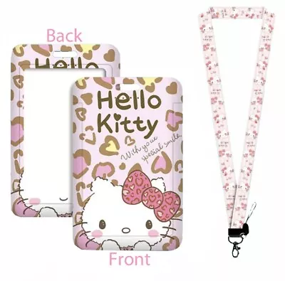 Hello Kitty Lanyard ID Card Holder Keychain Neck Strap - Ship From US • $9.99
