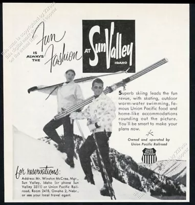 1957 Sun Valley Ski Area Skiers Photo Fun Is The Fashion Vintage Travel Print Ad • $8.09