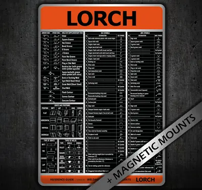 £16.95 • Buy Lorch Welder, Welding Symbols Chart / Knowledge Poster (Quick Reference)