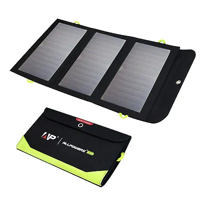 ALLPOWERS Solar Panel  5V 21W Built-in 10000mAh Battery Portable Solar Charger • $48.93