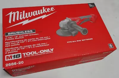 Milwaukee M18 18V Cordless 4.5 /5  Grinder W/ Paddle Switch 2686-20 *Sealed NEW* • $93.99