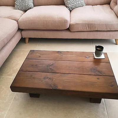 £169 • Buy Solid Wooden Coffee Table Stylish, Couch Table, Sleeper Style, Oak Stain & Wax