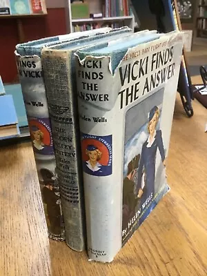Lot Of 3 VG '47-'48HC Vicki Barr Flight Stewardess Series By Helen Wells W/2DJs • $30