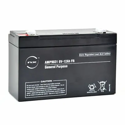£18.99 • Buy Rechargeable Battery 6 Volt Sealed Lead Acid 12AH 6V12.0 NX Energy