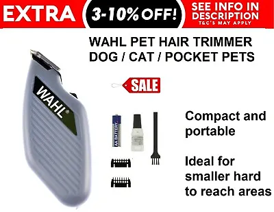WAHL Portable Pet Clipper Dog Cat Hair Trimmer Ear Face Paws Pocket Guinea Pig • $44.50