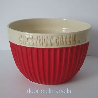 Vintage Chestnut Creek Mixing Bowl Ribbed Red #31866 8 Wx5.5 H • $29.95