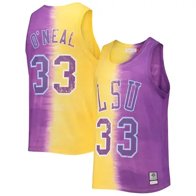 New Original Mens Mitchell & Ness Shaquille O'Neal LSU Tigers  Tie-Dye Tank Top • $24.99