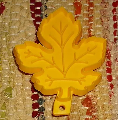 Thanksgiving Fall Plastic Cookie Cutter Yellow Maple Leaf 3-1/2  X 3-1/4  Used • $3.99