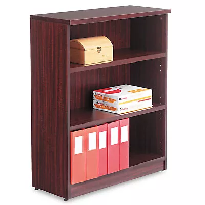 Alera Valencia Series Bookcase Three-Shelf 31 3/4w X 14d X 39 3/8h Mahogany • $187.37