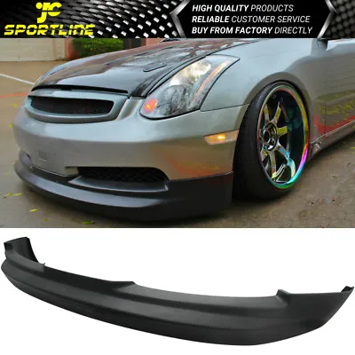 Fits 03-07 Infiniti G35 Coupe Type G Black Front Bumper Lip Spoiler Bodykit • $94.99