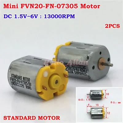 2PCS N20 DC 1.5V 3V 5V 6V 13000RPM High Speed Mini 10mm*12mm Motor DIY Toy Model • $1.98