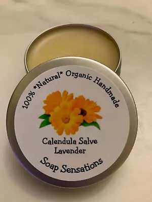 100% Organic Calendula & Lavender Cream Balm  Salve Vegan Handmade • £7.50