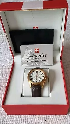 Gents Rotary St. Moritz Chronograph Men's Leather Strap Watch GS03609/1 • £30