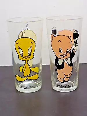 1973 Pepsi Collector Series Glasses Warner Bros Porky Pig & Tweety • $11.95