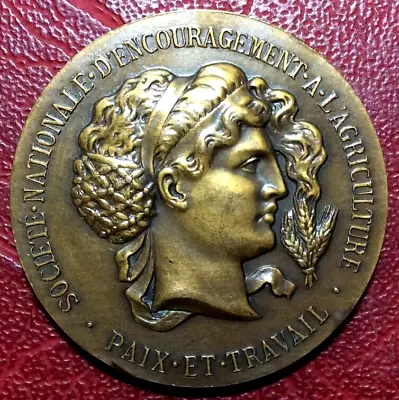 Art Nouveau Marianne As Peasant Agriculture Medal By LAGRANGE • $29