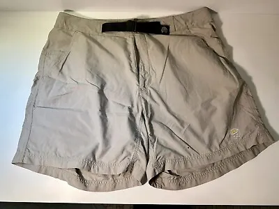 Mountain Hardwear Canyon Hiking Shorts Beige Nylon Belted Lightweight Men Large • $16