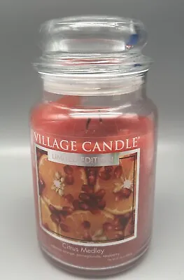 1 Village Candle CITRUS MEDLEY Large 2-Wick Jar Candle 21.25 Oz Discontinued • $39.99