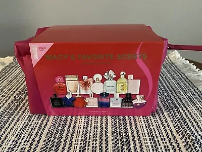 MACY’S FAVORITE SCENTS 15 Piece Sampler For HER + Bonus Gift + Pink Cosmetic Bag • $47.50