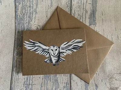 £3.25 • Buy Owl Greetings Card Hand Painted Card Handmade Card
