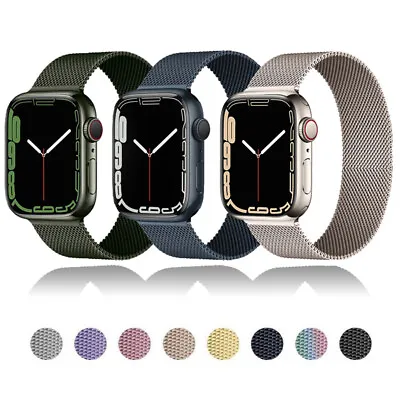 $12.93 • Buy For Apple Watch 9 8 7 6 5 SE Ultra 2 Milanese Loop Mesh Band Strap 40/44/41/45mm