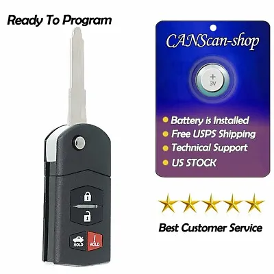 For 2010 2011 2012 2013 Mazda 3/2009-2013 Mazda 6 Keyless Flip Key Remote Fob • $15.51