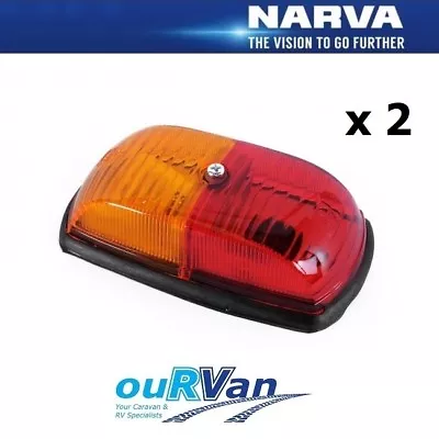 2 X NEW NARVA 85760 Caravan Camper Red/Amber Side Marker Light Jayco Windsor • $44.95