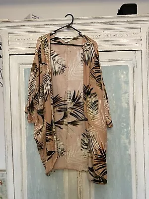 BeMe - Plus Size S Womens Tops -  Short Sleeve Printed Kimono Jacket Ladies • $18