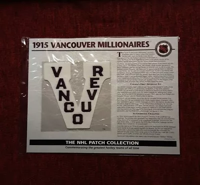 Willabee And Ward 1915 Vancouver Millionaires NHL Hockey Throwback Patch  • $17