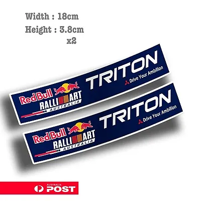 TRITON Ralli Art Mitsubishi - Red Bull Australia  Ute 4x4  Truck Sticker   • $7