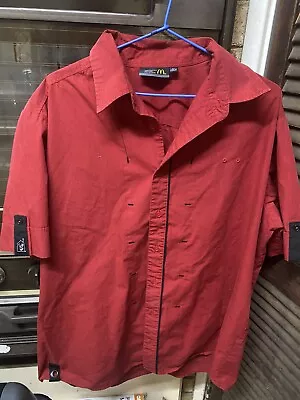 Mcdonalds Shirt Work Red XL Adult Mens Macca S Staff Employee Shirt Uniform • $30