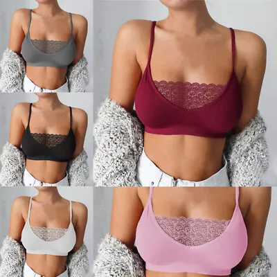 $4.87 • Buy Women Lace Bralette Bralet Bustier Crop Top Camisole Cami  Ladies Vest Tank Tops