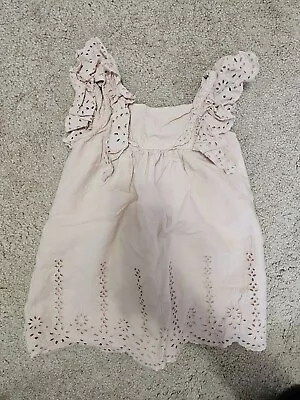 Zara Baby Toddler Girl Pink Ruffle Spring Summer Dress 2-3 Years 3T • $9.95