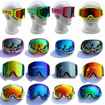 $7.02 • Buy Fashion Skiing Snowboarding Goggles Double Lens Anti-fog UV Snow Ski Goggles