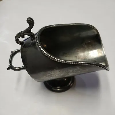 EPBM 967 Vintage Unpolished Silver Plated Coal Scuttle Sugar Bowl • £24.10