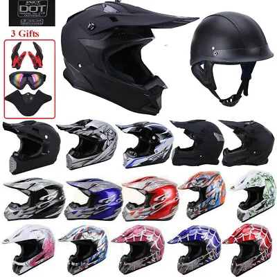 DOT Adult Youth Kids Motorcycle Motocross Helmet MX Off-Road Dirt Bike ATV UTV • $44.64