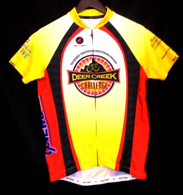 PACTIMO Cycling Jersey Sz L Mens Racing Bike Shirt Multicolored Short Sleeve • $14.99