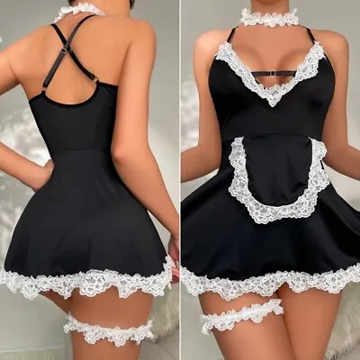 Sexy Lingerie Women Lace Underwear French Maid Nurse Cosplay Babydoll Sleepwear • $5.98