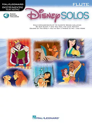 Disney Solos Flute Sheet Music 12 Kids Songs Play-Along Book & Online Audio • $14.99