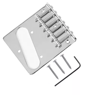 Guitar 6 Saddle Bridge For Fender Tele Telecaster Parts Replacement Chrome • $28.65