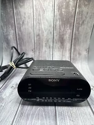 Sony Dream Machine Digital Alarm Clock AM FM Radio ICF-C218 Black TESTED WORKS • $20