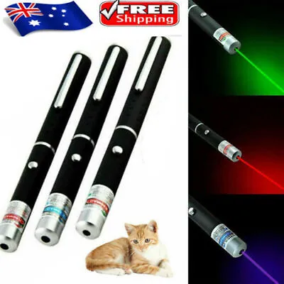 1/3Pack Laser Pointer Pen Green Blue Red Light Visible Beam Lazer For Office Pet • $15.88