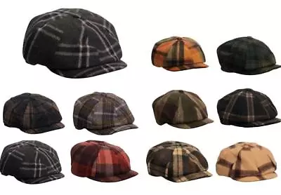 Peaky Blinders Hat Newsboy Flat Cap Two-Colour Herringbone Wool Baker Boy Gatsby • £7.50