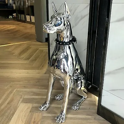 Home Decor Sculpture Doberman Dog Art Animal Statues Figurine Room Decoration ⭐⭐ • £13.87