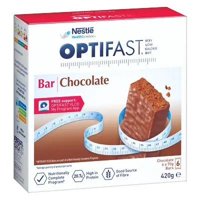 £22.91 • Buy Optifast VLCD 6 X 70g (420g) Bars - Chocolate Flavour Meal Replacement Diet