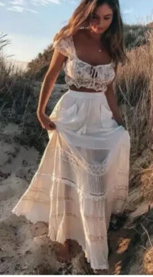 $200 • Buy SPELL - Vintage Hanging Rock Maxi Skirt From Wild Thing Collection - Small