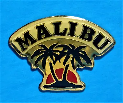 Malibu Rhum Liquor Logo - Caribbean Rum Coconut Liqueur - Vintage Lapel Pin • $7.99