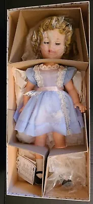 SHIRLEY TEMPLE 1950'S 17  IDEAL DOLL W/ ORIGINAL GOLD STAR BOX & TAGS - RARE!!!! • $1400