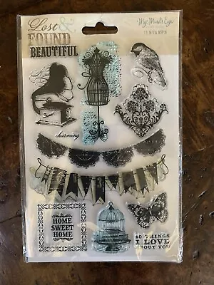 My Mind S Eye Lost & Found Clear Stamps Bird Cage Butterfly Paper Crafts • $11.11