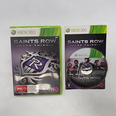 Saints Row The Third Xbox 360 Game + Manual PAL 06n3 • $7.95