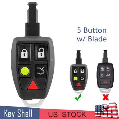 5 Buttons Remote Smart Key Fob Case Shell For Volvo C30 C70 S40 V50 KR55WK49259 • $15.79